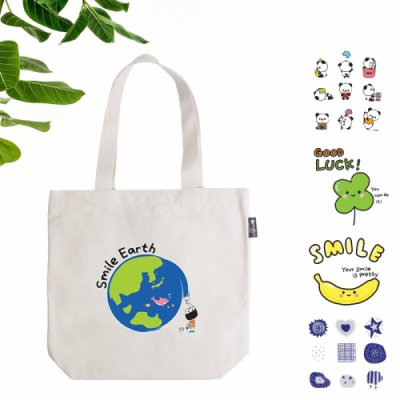 [마이제이디/JD가방]에코백_환경사랑 캠페인 아트 디자인5종(베이지/블랙/소,중,대)