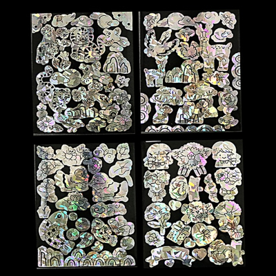 [마이제이디]DIY레진공예_전통자개무늬 스티커 2장 세트(4종)