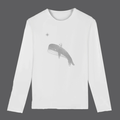 [마이제이디] 고래와 북극여행_실버(긴팔/포일아트/30수)