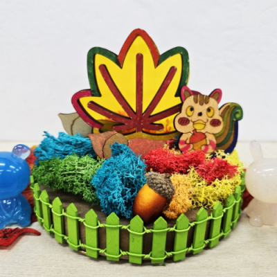 [마이제이디]DIY 가을숲 다람쥐 썬캐쳐 모스 테라리움 만들기 세트