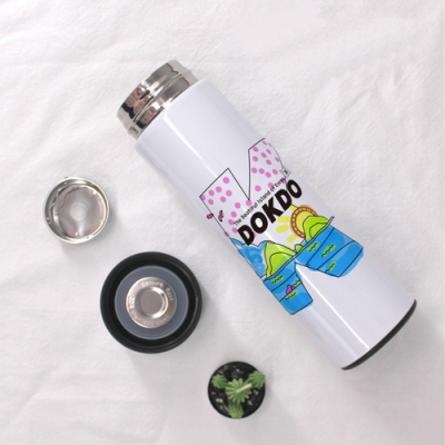 [마이제이디]독도의날  K-독도 색칠하는 스마트 터치 온도계 텀블러(보온보냉/500ml/별도인쇄가능)