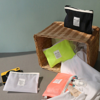 [비팬시] 메쉬 업 파우치 (미니 사각)