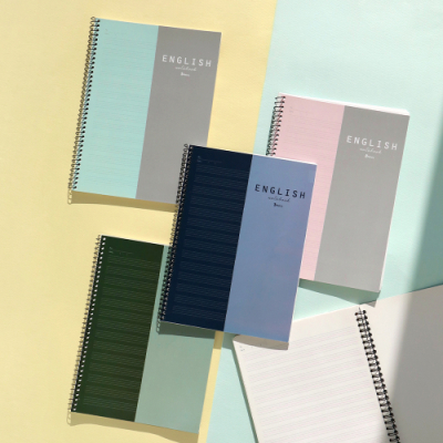[비팬시] 영어 스프링 노트 공책 4권 (60매)
