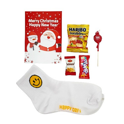 [꼬삔샵] 크리스마스엽서 양말+간식 (무료포장,무료문구제작)