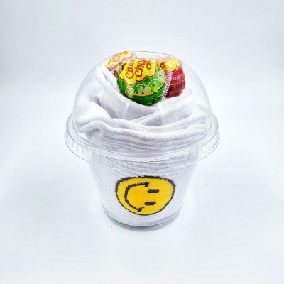 [꼬삔샵] 머핀 스마일양말 2켤레+달콤사탕 (무료포장,무료문구제작)