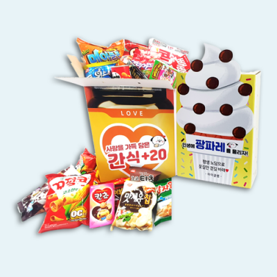 [이디아이코리아]팝업 메시지 스낵박스(20종 과자 포함)