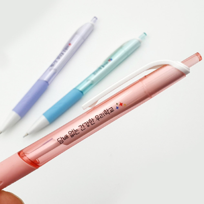 [스쿨피오디]메시지 필기구_파스텔 투명샤프