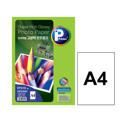 [프린텍] V7310-20 프리미엄 고광택 포토용지 A4 20매