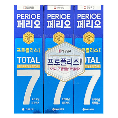 [LG] 페리오 토탈7 오리지널 치약 / 140g 3개입