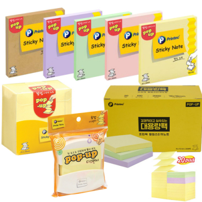 [프린텍] 포스트잇 팝업 스티키노트 (5종 택1)