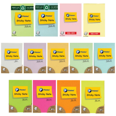 [프린텍] 포스트잇 스티키노트 100매(51X76MM)