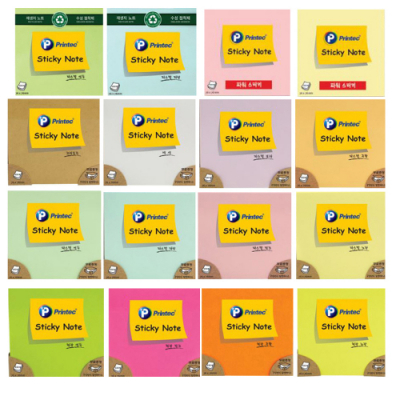 [프린텍] 포스트잇 스티키노트 100매(76X76MM)