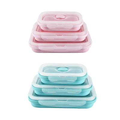 [썬쿡] 실리콘 접이식 사각용기 (사각형/3PS)