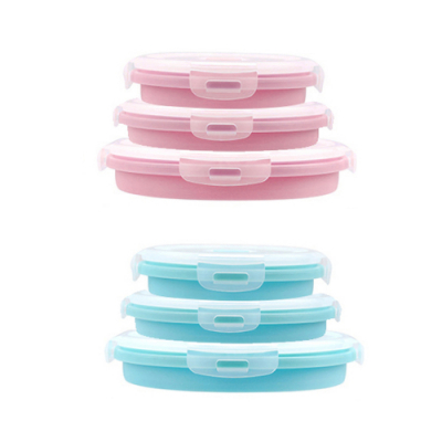 [썬쿡] 실리콘 접이식 원형용기 (원형/3PCS)