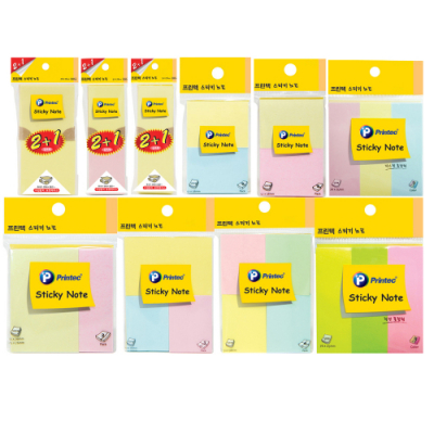 [프린텍] 포스트잇 혼합 스티키노트  (10종 택1)