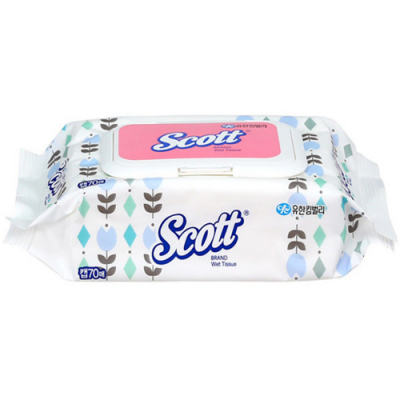 [유한킴벌리] 크리넥스 스카트 물티슈 (70매/캡형)