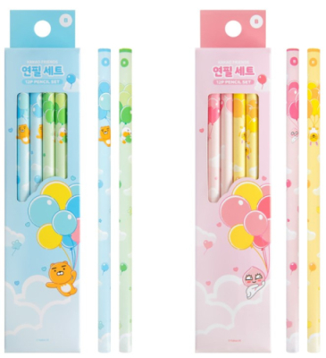 [아이콘스] 카카오 오 해피데이 12P 연필세트 B심 (어피치&무지/라이언&튜브)
