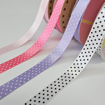 [디자인랩] 주자 땡땡이 리본 (15/25mm)