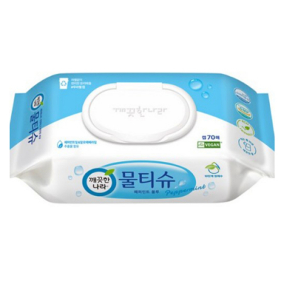 [깨끗한나라] 물티슈 캡형 70매입