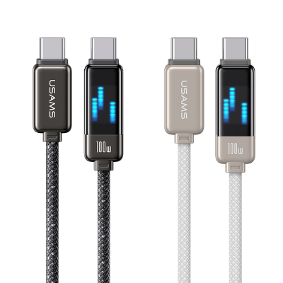 [유삼스]C to C 라이트 100W 초고속충전/데이터케이블(1.2m)-블랙,티타늄