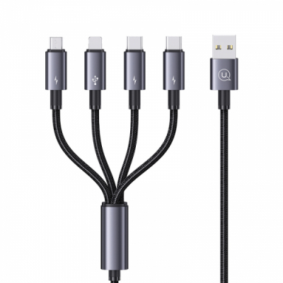[유삼스]4-in-1 15W 알루미늄 고속충전/데이터케이블 1.2m(2C+1L+1M)