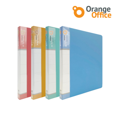 [오렌지오피스] A4 튼튼한 파스텔 클리어화일 20매/40매 (리필 가능)