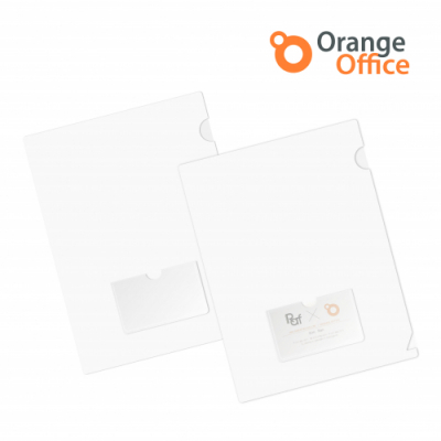 [오렌지오피스] 고투명 A4 명함홀더 100개 (세로명함화일/사이드명함화일)