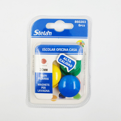 [위클] 스텔란 화이트보드용 컬러자석 중형 (6PCS)