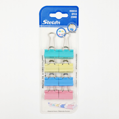 [위클] 스텔란 파스텔 서류집게 클립 25mm(8pcs)