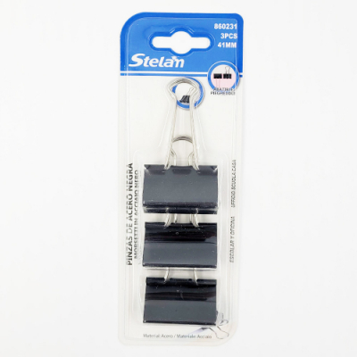 [위클] 스텔란 블랙 서류집게 클립 41mm(3pcs)