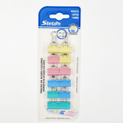 [위클] 스텔란 파스텔 서류집게 클립 19mm(12pcs)