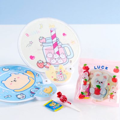 [달콤한자매들] 귀요미 포켓 부채 구디백 간식 학교 캠프