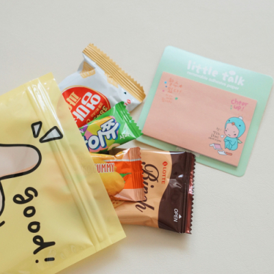 [달콤한자매들] 접착메모지 간식 선물 응원 지퍼백