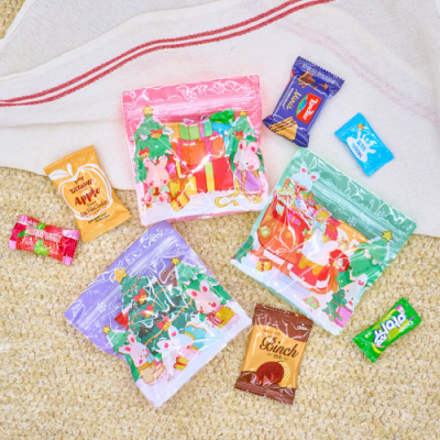 [달콤한자매들]큐티 크리스마스 지퍼백 간식 꾸러미