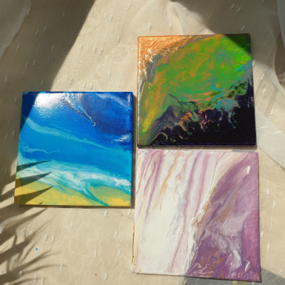 [미아아트] 아크릴 푸어링 캔버스 플루이드 아트 diy키트