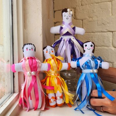 [미아아트] 걱정인형 만들기 리본 헝겊인형 키트