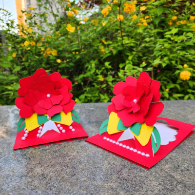 [미아아트]카네이션카드 만들기 스승의날 만들기수업 입체엽서 팝업 선물