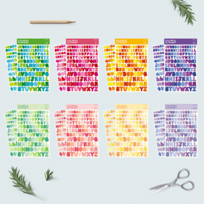 [북프렌즈] 컬러풀 알파벳 스티커