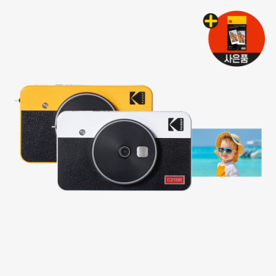 ★카트리지30매 추가증정★[KODAK] 코닥 미니샷2 레트로 C210R (카트리지 8매 내장) 휴대용 즉석카메라 포토프린터 핸드폰 사진인화기