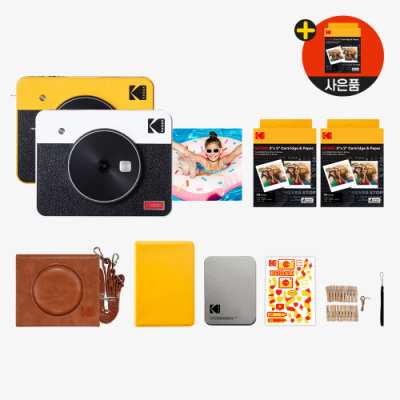★카트리지30매 추가증정★ [KODAK] 코닥 미니샷3 레트로 C300R+악세사리 번들 휴대용 즉석카메라 포토프린터 핸드폰 사진인화기