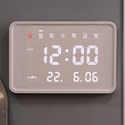 [플라이토] 루이스 우드 인테리어 LED 벽시계 36cm / 포토사은품