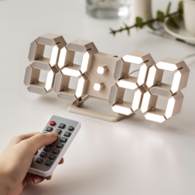 [플라이토] 인테리어 LED 탁상 벽시계 25cm 시즌4 크림