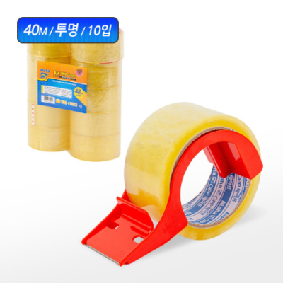 [알파] OPP 투명테이프 48mm*40M (10입+컷터기증정)