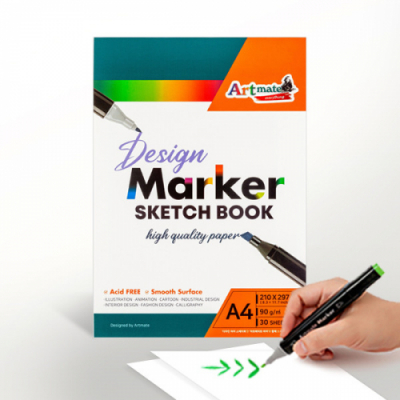 [아트메이트] A4 디자인마카 스케치북 (90g 30매)