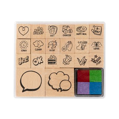 [아트박스] 우드 스탬프 세트 (3종)