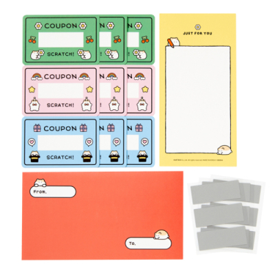 [아트박스] 스크래치 쿠폰 카드 세트