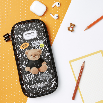 [아트박스] 1단 곰돌이 파우치 (2종)