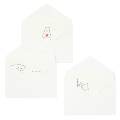 [아트박스] 프렌들리베어 러브 카드 3장 세트