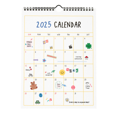 [아트박스] 2025 옐로 벽걸이 달력