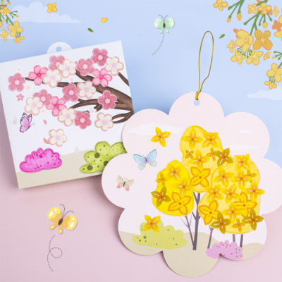 [미술샘] 봄꽃 스티커 액자만들기